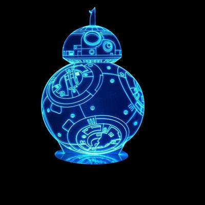BB8 Round Robot 3D Night Light - Warwick Screenprinting and Embroidery