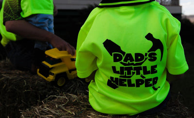 Dad's Little Helper HiVis Polo - Warwick Screenprinting and Embroidery