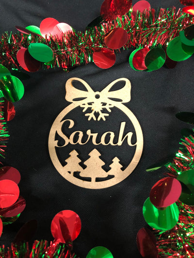 Personalized Wooden Christmas decoration - Christmas trees - Warwick Screenprinting and Embroidery