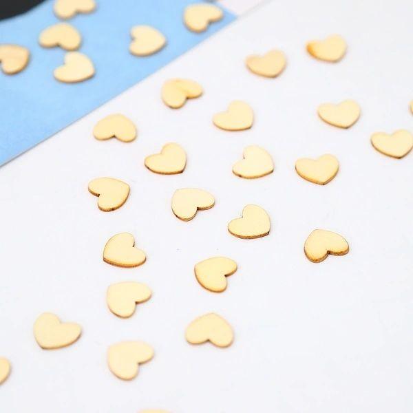500pcs x Wooden blank Heart Shape 1.5cm Table Scatter Embellishment - Warwick Screenprinting and Embroidery