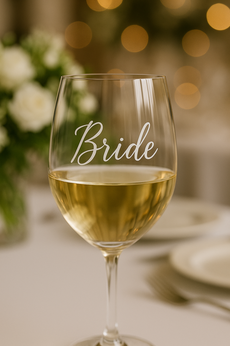 Engraved personalised Wine Glass