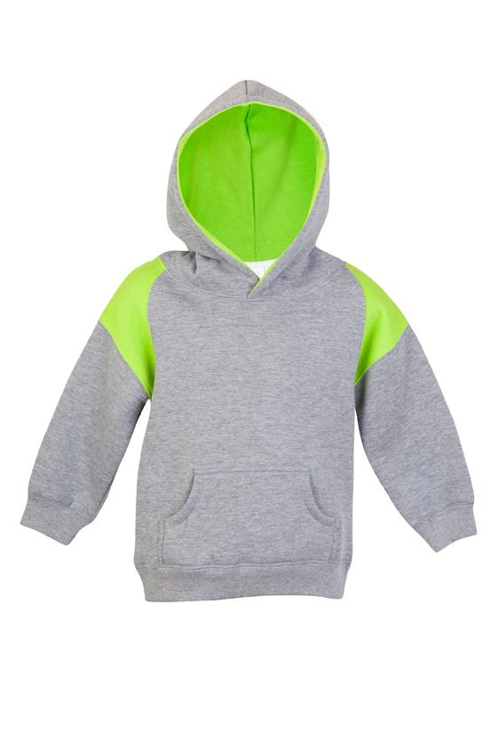 Infant Kids Shoulder Contrast Panel Hoodies     F335PP