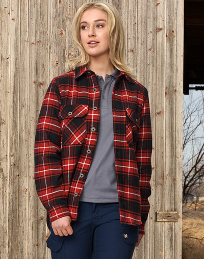 Unisex Quilted Flannelette Jacket