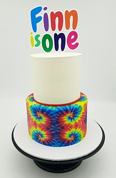 Multi Coloured 1st Birthday Cake Topper 1