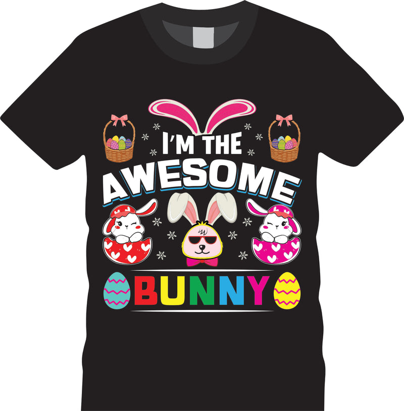 Awesome Bunny Easter Graphic Tee T-shirt