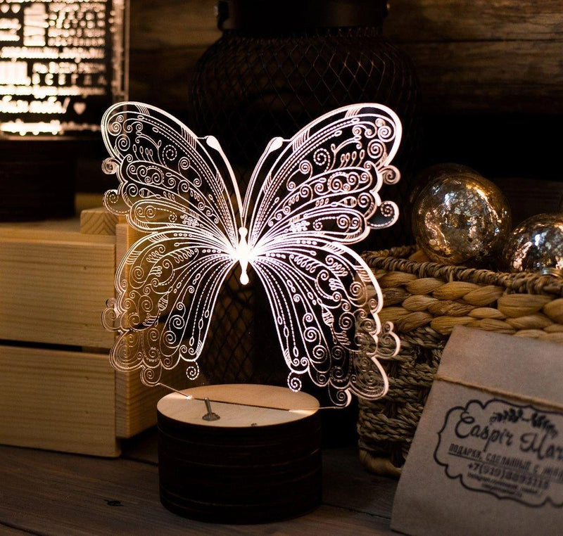 Butterfly 3D Night Light - Warwick Screenprinting and Embroidery