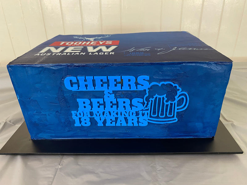 Cheers & Beers for Making it 18 Years Birthday Cake topper - Warwick Screenprinting and Embroidery