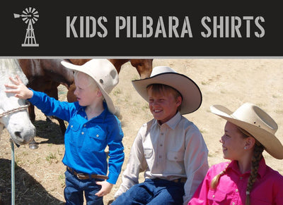 Children's Pilbara closed front long sleeve shirt RM400CF - Warwick Screenprinting and Embroidery