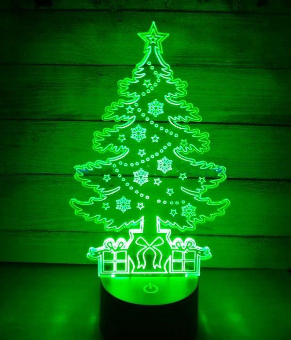 Christmas Tree 3D Night Light - Warwick Screenprinting and Embroidery