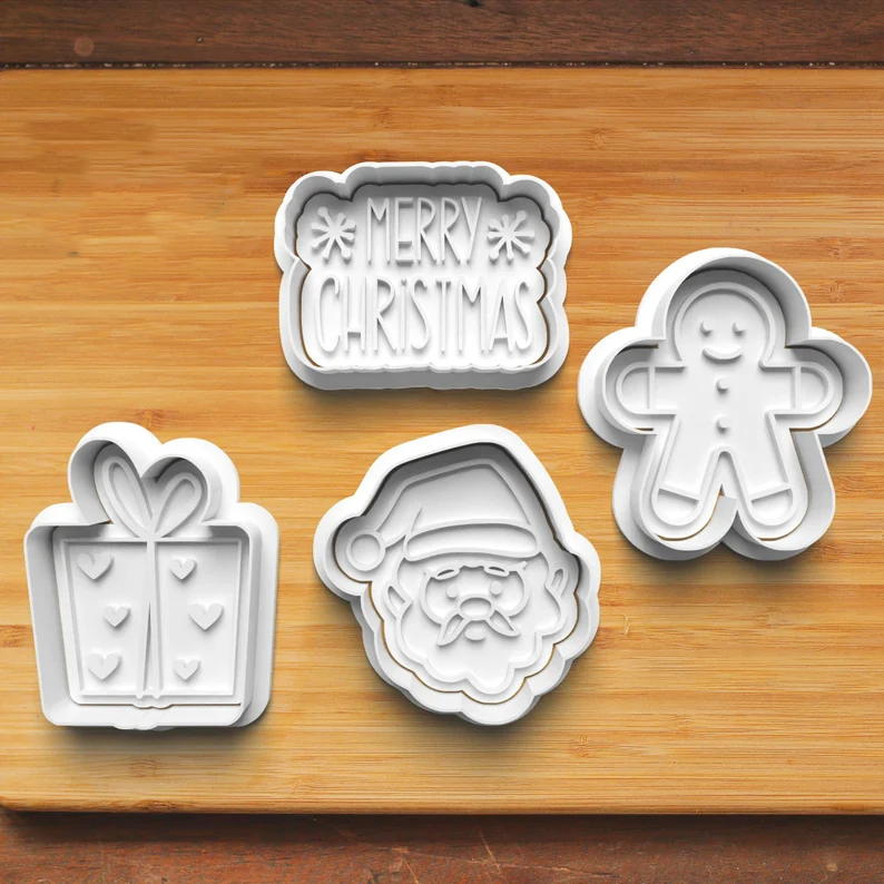 Christmas & Santa Theme Cookie Cutters And Stamp