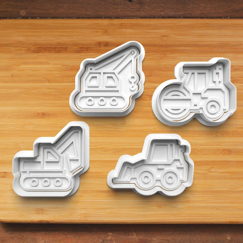 Construction Machinery Cookie Cutters And Stamp