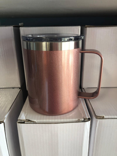 Dual Wall Insulated Stainless Steel Coffee/Camping Mug 12oz 355ml with handle - Warwick Screenprinting and Embroidery