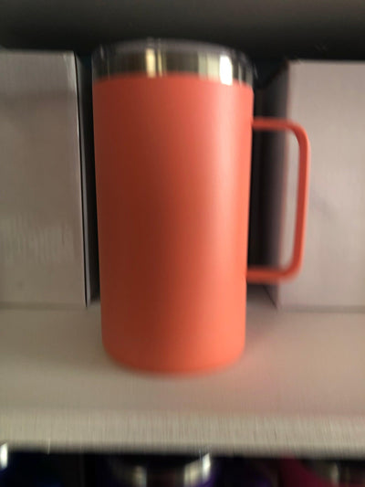 Dual Wall Insulated Stainless Steel Coffee/Camping Mug 24oz 700ml with handle - Warwick Screenprinting and Embroidery