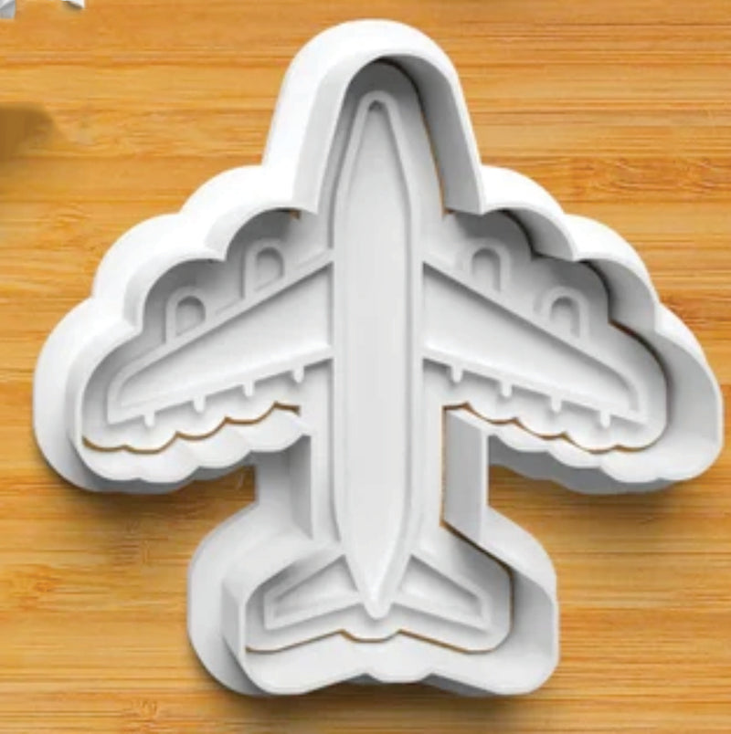 Aeroplane Cookie Cutters And Fondant Stamp