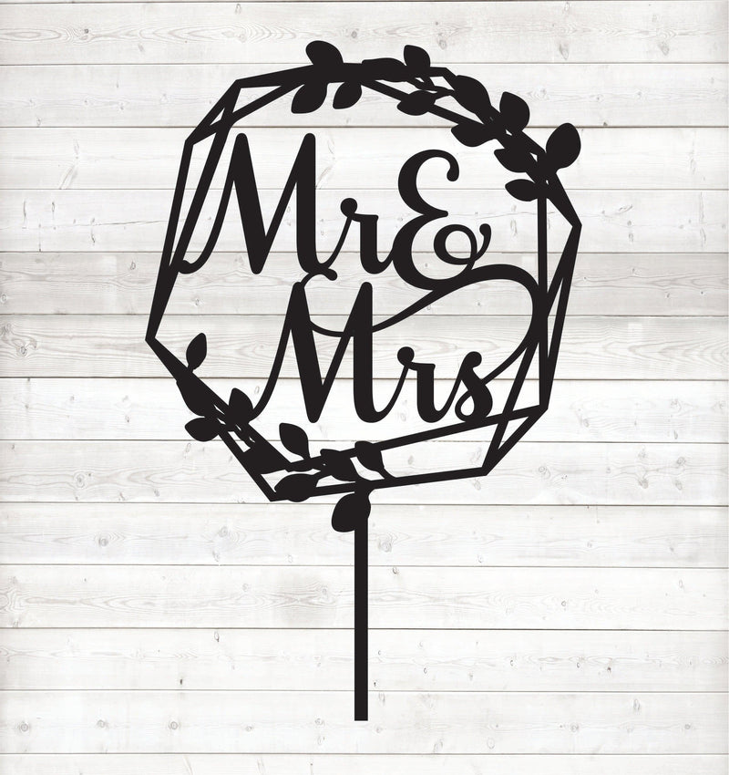 Laurel Mr & Mrs Cake Topper - Warwick Screenprinting and Embroidery