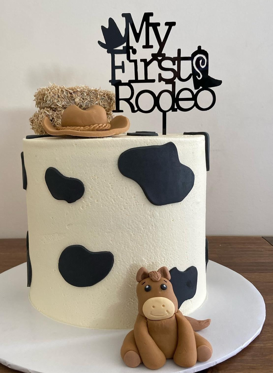 Square First Rodeo Cake Buy My 1st Rodeo Cake Topper
