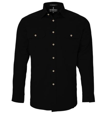 Pilbara men's open front long sleeve shirt RM500BT - Warwick Screenprinting and Embroidery