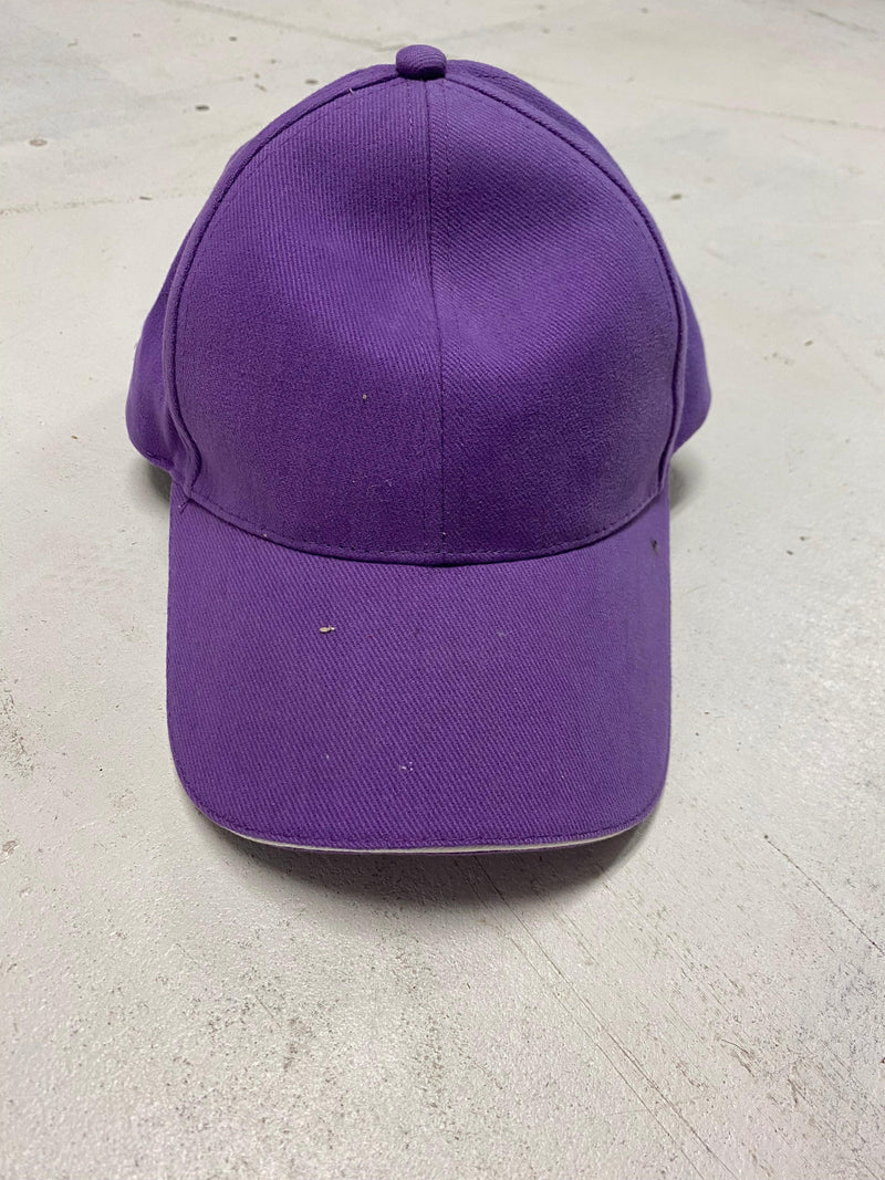 Purple cap with white trim - Warwick Screenprinting and Embroidery
