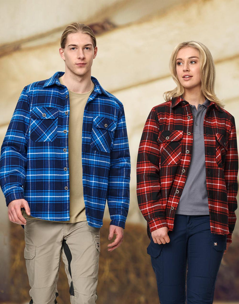 Unisex Quilted Flannelette Jacket