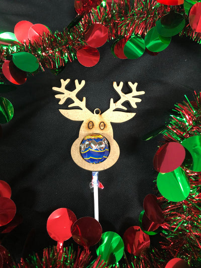 Reindeer head decoration - suitable for Lindt ball or Chupa chump - Warwick Screenprinting and Embroidery