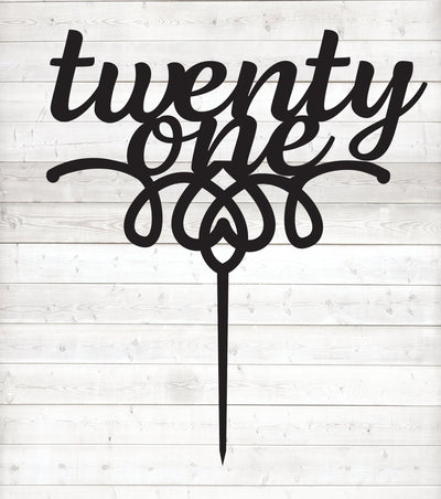Twenty One Cake Topper - Warwick Screenprinting and Embroidery