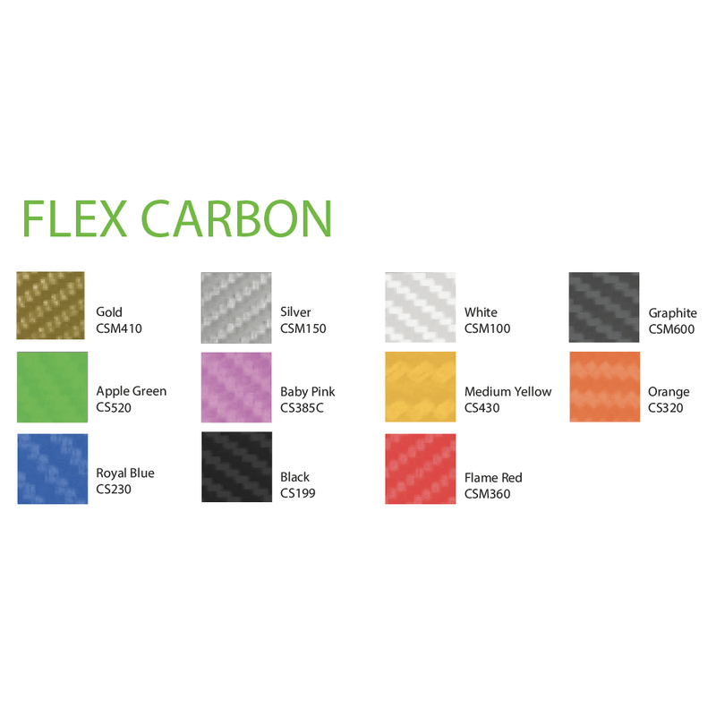 Velflex Heat Transfer Vinyl - Flex Carbon Range - Warwick Screenprinting and Embroidery