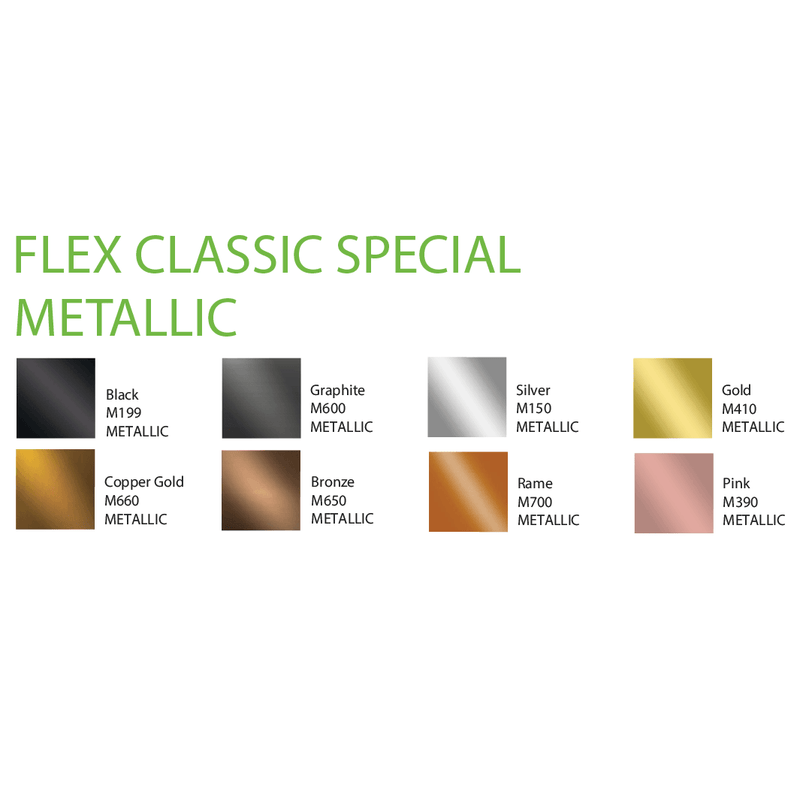 Velflex Heat Transfer Vinyl - Flex Classic Special Metallic Range - Warwick Screenprinting and Embroidery