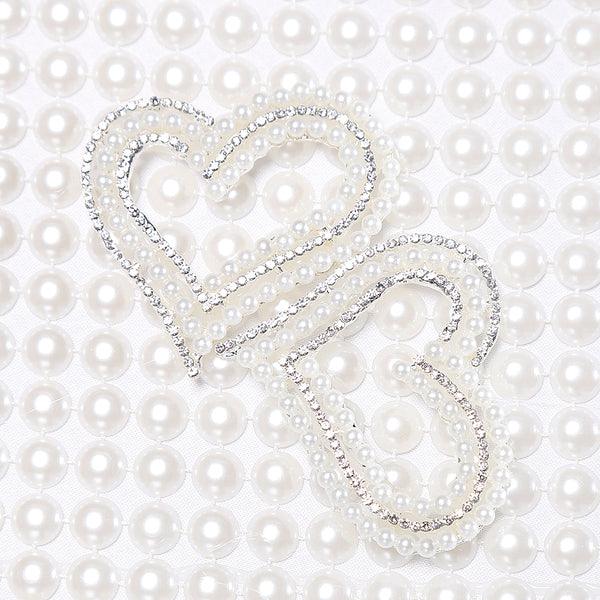 White Pearl Wedding Guest Book With Gold Hearts & Love - Warwick Screenprinting and Embroidery