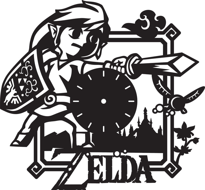 Zelda Wall Clock 40cm - Warwick Screenprinting and Embroidery